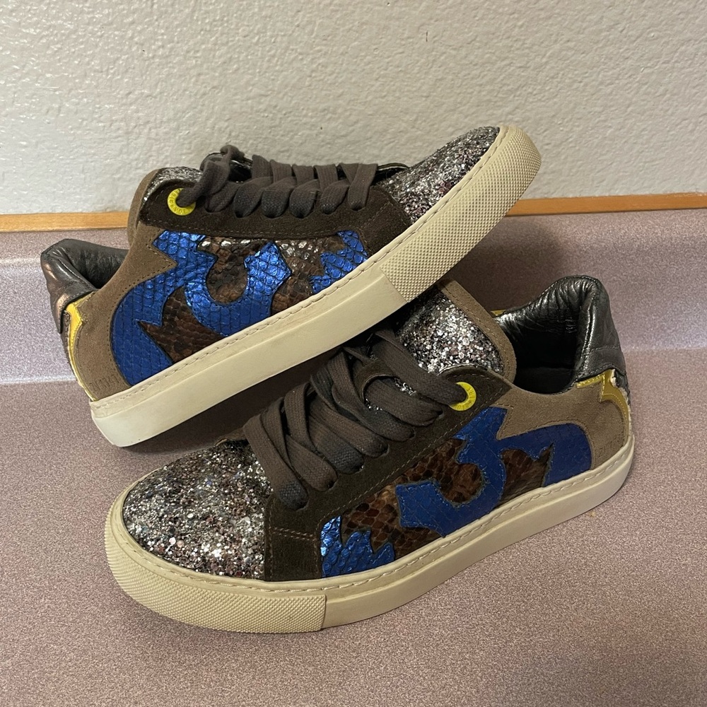 Zadig and Voltaire leather sneakers size 37